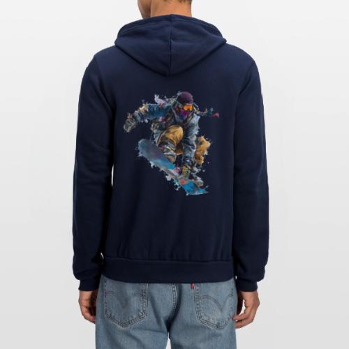 Snowboarding: Splash of Speed - Unisex Full Zip Hoodie