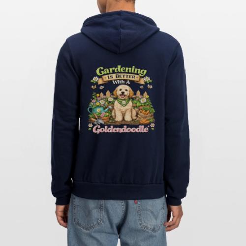Gardening Is Better With A Goldendoodle - Unisex Full Zip Hoodie