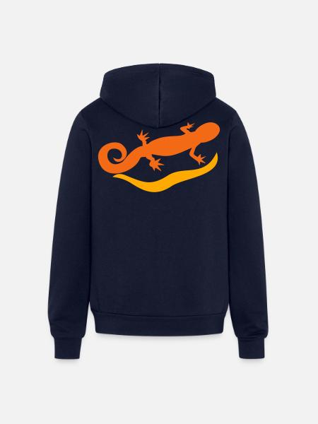 salamander - Unisex Full Zip Hoodie - navy