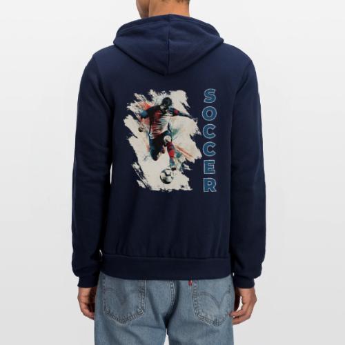 Soccer Power Move - Unisex Full Zip Hoodie