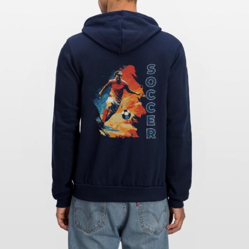 Soccer Action Pulse - Unisex Full Zip Hoodie