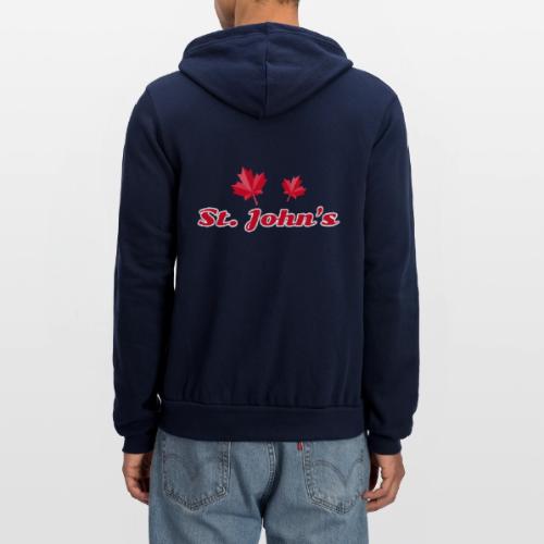 St. John's with two red maple leaves - Unisex Full Zip Hoodie