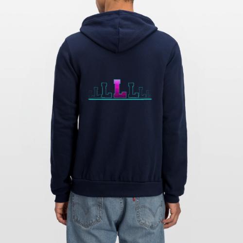Letter L – Capital Varsity Alphabet Monogram - Unisex Full Zip Hoodie