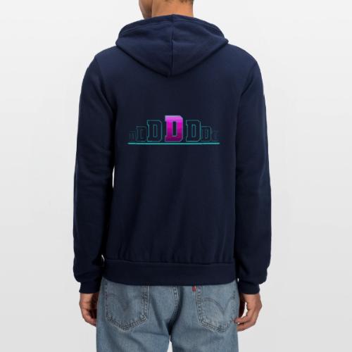 Letter D – Capital Varsity Alphabet Monogram - Unisex Full Zip Hoodie