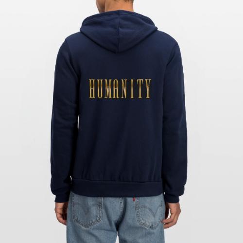 Golden Humanity Statement - Unisex Full Zip Hoodie
