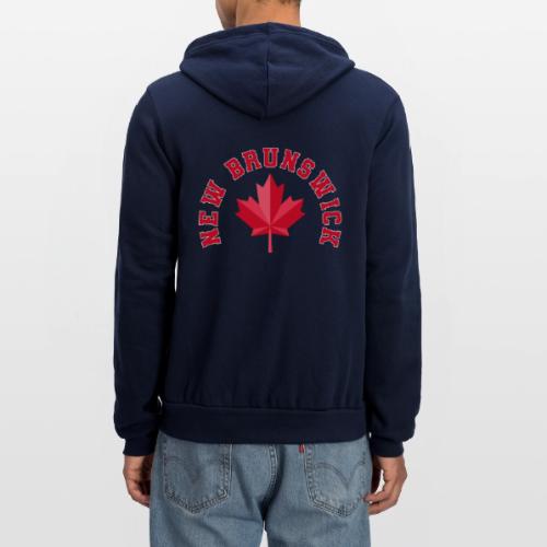 New Brunswick with maple leaf - Unisex Full Zip Hoodie