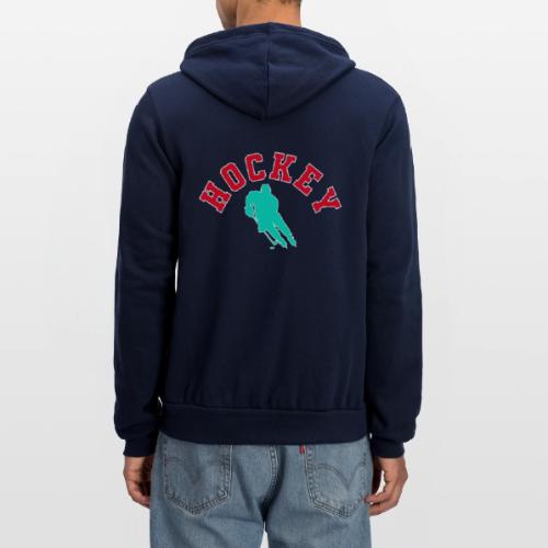 Hockey Player Silhouette - Unisex Full Zip Hoodie