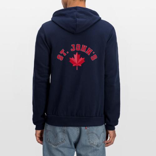 St. John's with maple leaf - Unisex Full Zip Hoodie
