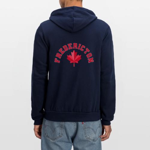 Fredericton with maple leaf - Unisex Full Zip Hoodie