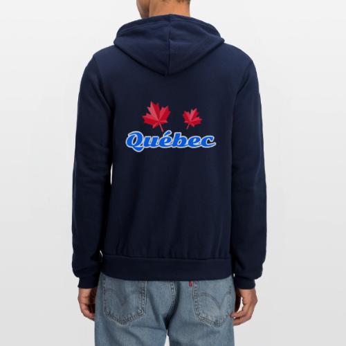 Québec with two red maple leaves - Unisex Full Zip Hoodie