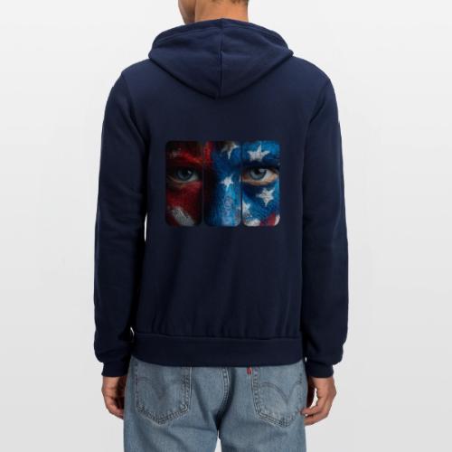 USA: Painted for the Flag - Unisex Full Zip Hoodie