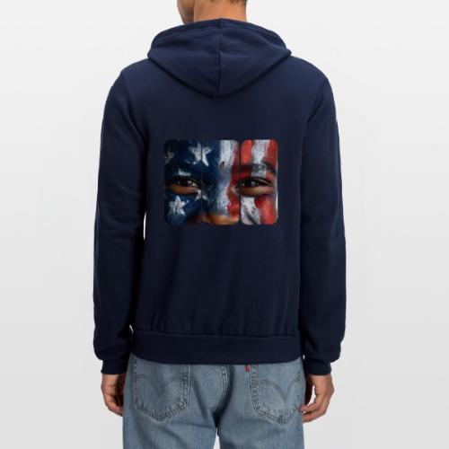 USA: Three Panels of Pride - Unisex Full Zip Hoodie