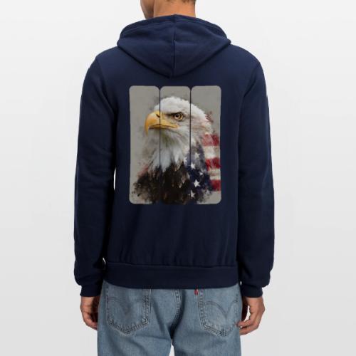 USA: Eagle of the Free - Unisex Full Zip Hoodie