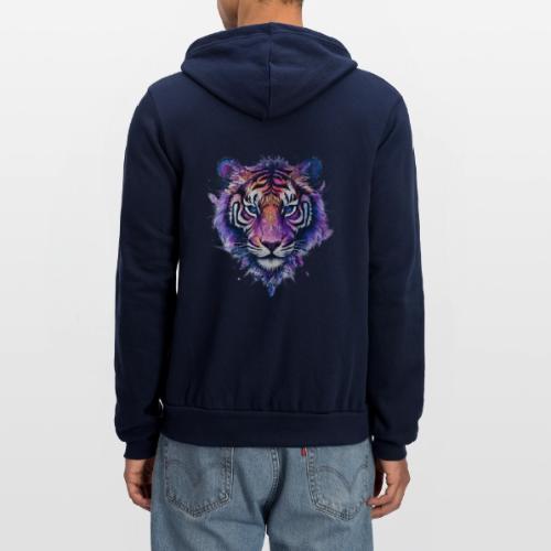 Mystic Violet Tiger - Unisex Full Zip Hoodie