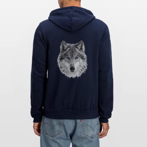 Frost-Eyed Alpha - Unisex Full Zip Hoodie