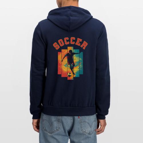 Soccer Heartbeat - Unisex Full Zip Hoodie