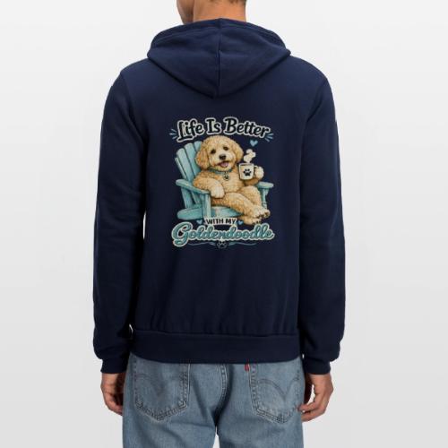 Life Is Better With My Goldendoodle - Unisex Full Zip Hoodie
