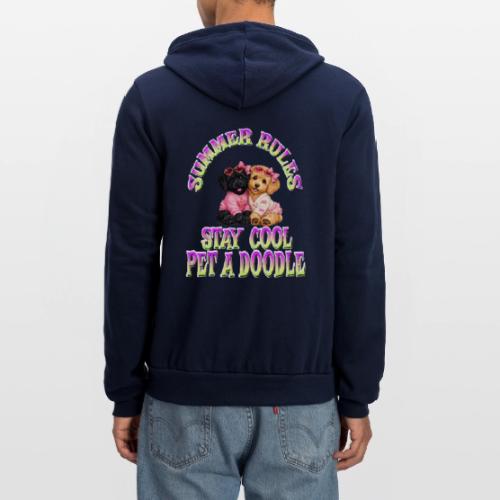 Summer Rules Stay Cool Pet A Doodle Cute Doodle - Unisex Full Zip Hoodie
