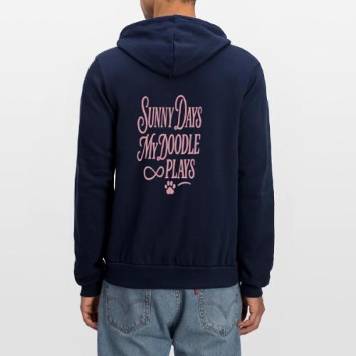 Sunny Days My Doodle Plays - Unisex Full Zip Hoodie