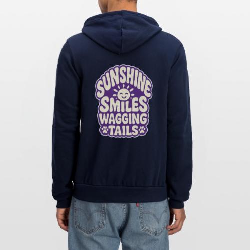 Sunshine Smiles Wagging Tails - Unisex Full Zip Hoodie