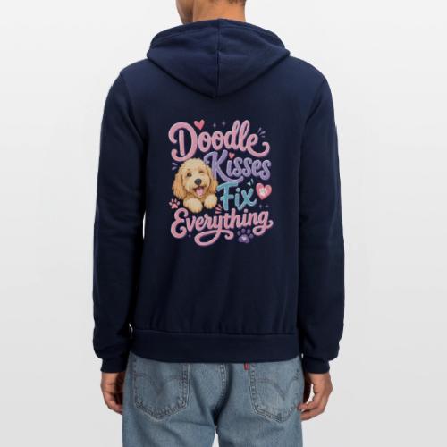 Doodle Kisses Fix Everything Dog Lover Gift - Unisex Full Zip Hoodie