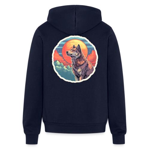 Majestic Wolf Moon - Unisex Full Zip Hoodie