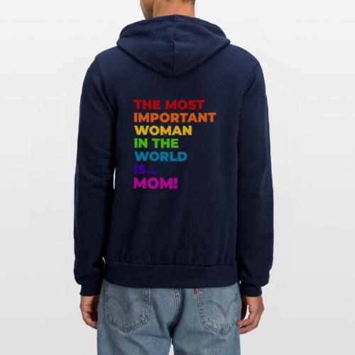 Mom: The Most Important Woman in the World - Unisex Full Zip Hoodie