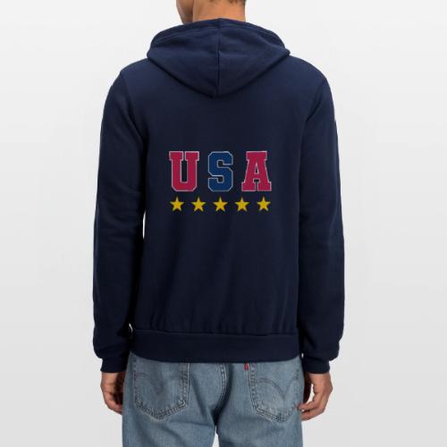 USA Varsity Stars - Unisex Full Zip Hoodie