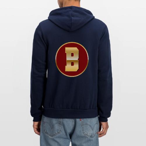 Letter B – Capital Varsity Alphabet Monogram - Unisex Full Zip Hoodie