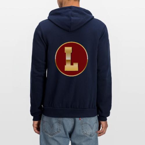 Letter L – Capital Varsity Alphabet Monogram - Unisex Full Zip Hoodie