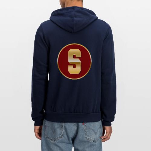 Letter S – Capital Varsity Alphabet Monogram - Unisex Full Zip Hoodie