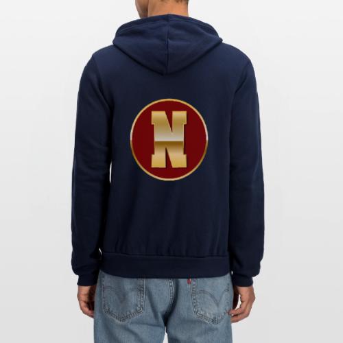 Letter N – Capital Varsity Alphabet Monogram - Unisex Full Zip Hoodie