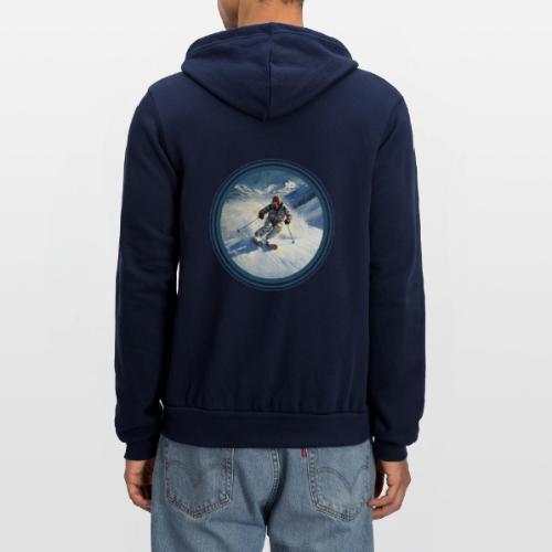 Skiing Power Moves - Unisex Full Zip Hoodie