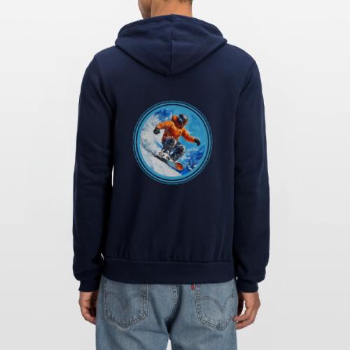Snowboarding Motion - Unisex Full Zip Hoodie