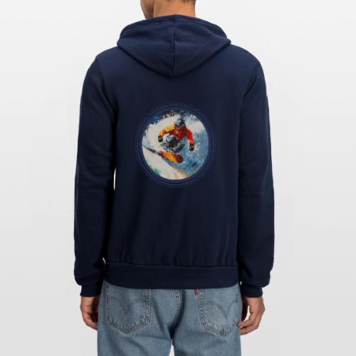 Snowboarding Rebel - Unisex Full Zip Hoodie