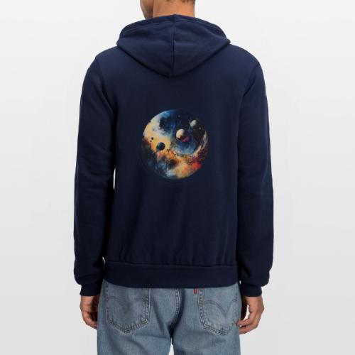 Chaotic Color Planets - Unisex Full Zip Hoodie