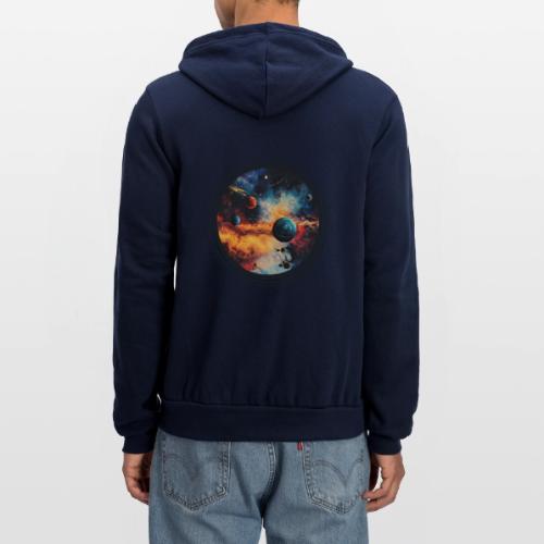 Cosmic Brush Planets - Unisex Full Zip Hoodie