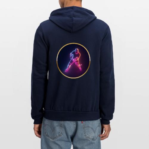 Hockey: Neon Ice Strike - Unisex Full Zip Hoodie