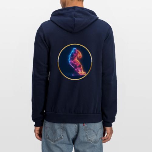 Hockey: Neon Hockey Sketch - Unisex Full Zip Hoodie