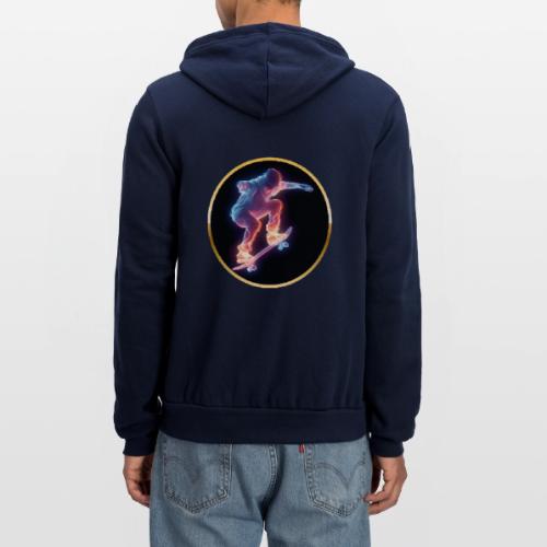 Skateboarding: Neon Skate Orbit - Unisex Full Zip Hoodie