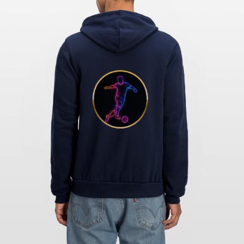 Neon Soccer Flow - Unisex Full Zip Hoodie