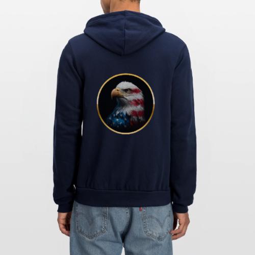 USA: Liberty Emblem - Unisex Full Zip Hoodie