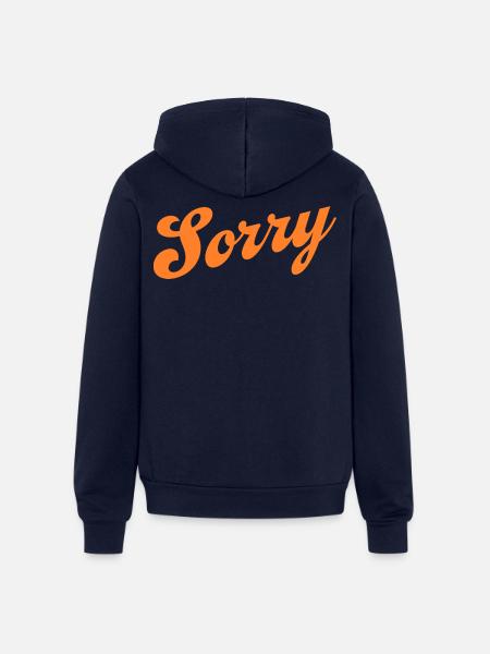 Sorry - Unisex Full Zip Hoodie - navy