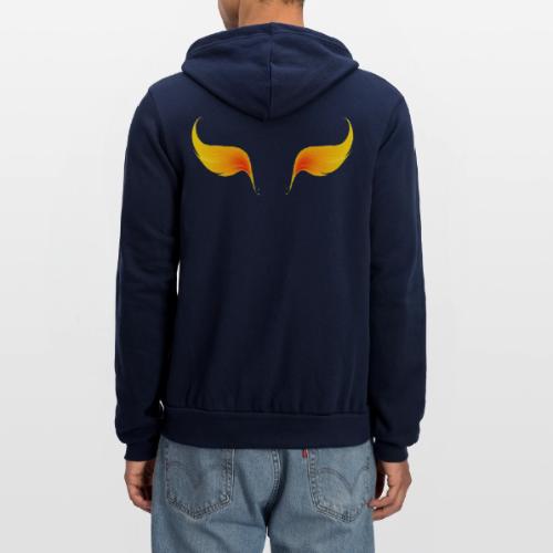 Fiery Wings | Back Design - Unisex Full Zip Hoodie