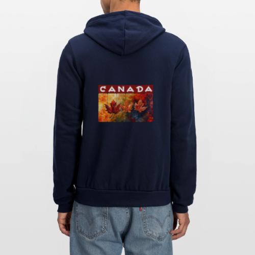 Painted Canada Leaves - Unisex Full Zip Hoodie