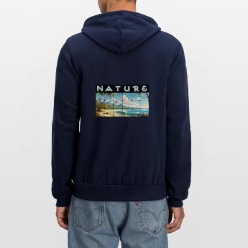 Nature: Sun-Kissed Shore - Unisex Full Zip Hoodie
