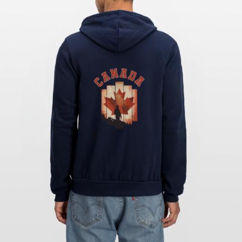 Proud Canadian Shadow - Unisex Full Zip Hoodie