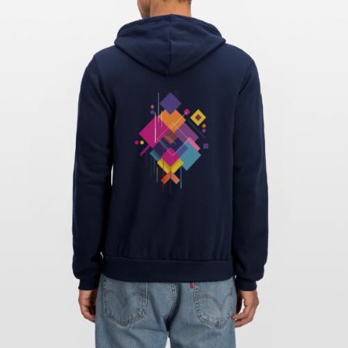 Vibrant Geometry - Unisex Full Zip Hoodie