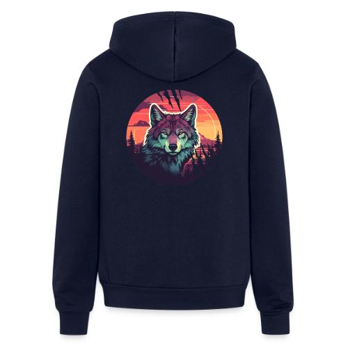 Colorful Wolf Stare - Unisex Full Zip Hoodie