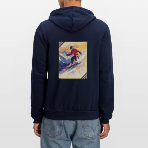 Skiing Through Snow Dreams - Unisex Full Zip Hoodie